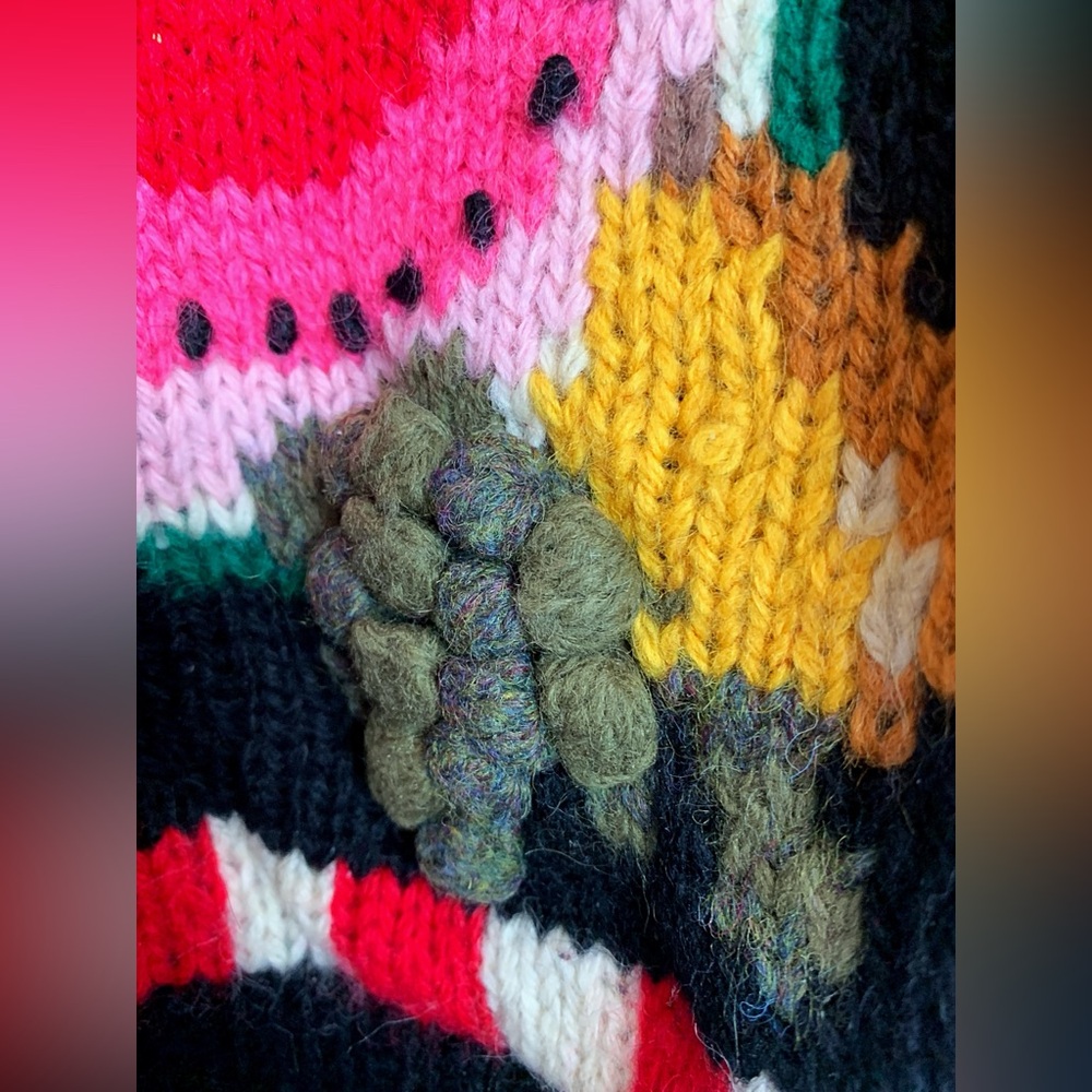 Vintage Wool Patchwork Sweater - Picture 5 of 6
